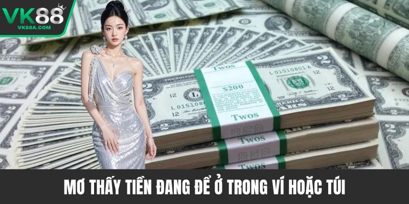 Mơ thấy tiền đang để ở trong ví hoặc túi